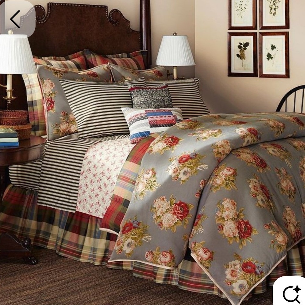 Ralph Lauren Chaps Hudson River Valley Reversible Comforter Set Cottagecore
